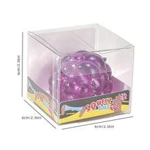 1PC Cute Transparent Purple Grape Squeeze Ball, Fruit Shaped Soft Rubber Toy, Anxiety Relief Venting Gift, Purple Grape Maltose Squishy Toy, Stress Relief Slow Rebound Decompression Toy - Multicolor - View 6