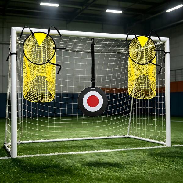2 Fixed Soccer Goal Nets + 1 Portable Shooting Target, Adult Portable Soccer Training Set; Precision Shooting Practice Net Kit, Suitable For Indoor, Outdoor And Backyard Soccer Training Equipment, Meeting The Needs Of Beginners, Professional Players And Daily Exercise