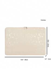 筆電保護套 純色極簡奢華多尺寸 筆電平板收納袋 電腦包 11"/13"/15" 豹紋天鵝絨休閒中性平板保護內套 小包文件袋 筆電內套 電腦攜行包 相容 iPad Air 4 5 Pro 防震保護套 - 白色 - 查看 2