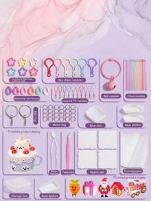 24/48/72/96/120-Color Fuse Beads DIY Craft Kit With Square Pegboards, Multi-Layer Storage Box, Ironing Paper, Keychains, Decorative Accessories And Hanging Cords, DIY Bead Art Set For Holidays, Celebrations, Birthdays And Valentine's Day Gifts - DIY Perler Bead Kit - View 5