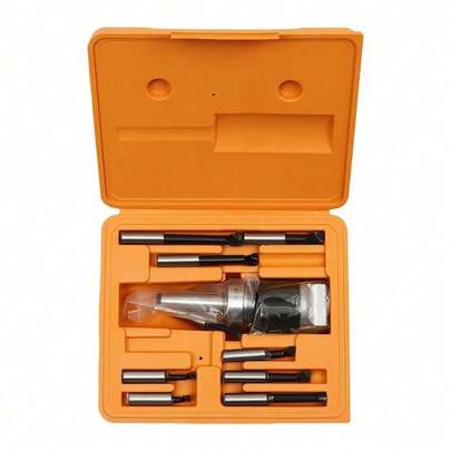 12pcs Precision Boring Head Shank Boring Bar Set F1-12 50mm Boring Head With 9pcs 12mm Boring Bars For CNC Millling Machine Lathe Tool Set[A Good Gift For Family And Friends]
