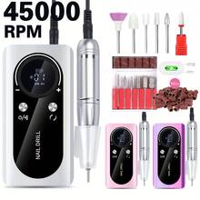 ICEWLESS Professional 45,000 RPM Electric Nail Drill, Rechargeable Portable Electric File Set, Low Noise & Low Vibration Nail Tool, Suitable For Gel Nails, Salon & Home Use, With High Definition Touch Screen Display, 1600mAh - Multicolor - View 10