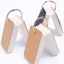 100/200pcs Blank Memo Pads, Portable Small Card Sheets, English Vocabulary Memorization Cards, Ring-Bound Note Cards, Blank Memo Pads, Back-To-School Stationery. - Multicolor - View 3