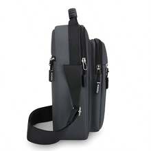 1pc Vertical Business Men's Crossbody Bag, Summer Casual Travel Shoulder Bag, Daily City Commute Small Square Bag, Phone Bag, Anti-Theft, EDC Sling - Crossbody Bag - View 4