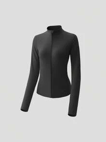 Jaket Pelindung Matahari Cepat Kering Pendingin Wanita Beneunder (Potongan Ramping, Kerah Tegak) AL013 - Hitam - View 8