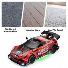 High-Speed Electric Wireless Remote Control Racing Car, Professional Drifting Stunt Remote Control Car, Indoor And Outdoor Racing Game Toy, Cool And Collectible Model Car, Perfect Birthday, Back-To-School, And Christmas Holiday Gift For Children. - Red - View 8