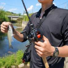 HASIDA GIU 99 水滴式路亞釣魚捲線器 99g 超輕量 碳纖維框架 輕量路亞路亞投擲捲線器 - 淺灰色 - 查看 10