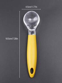 1pc Plastic Ice Cream Scoop, Multi-Color Comfortable Handle Fruit Melon Baller, Reusable Non-Stick Frozen Yogurt Spoon, Kitchen Dessert Making Tool With Hanging Hole - Multicolor - View 17