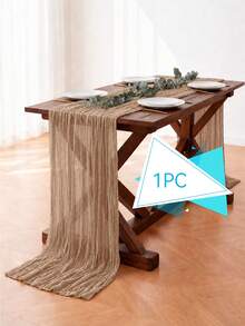1pc/5pcs 90*180cm Solid Color Table Runner, Minimalist Polyester Tablecloth Decor, Suitable For Dining Table,For Weddings,Wedding Decor,Room Decor,Home Decor,Kitchen Decor,Party Decor,Can Be Used As Chair Back Ties,Festivals - View 10