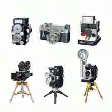 400+PCS Vintage Movie Camera Building Block Model Assembly Set, Collector-Grade Assembly Kit, Suitable For Gifts And Decoration, Collection Display, Home Decor, Nostalgic Style, Craft Enthusiasts, ABS Material - Multicolor - View 4