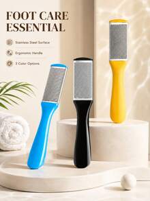 Stainless Steel Foot File, Callus Remover Tool & Pedicure Foot Rasp, Double Sided Dead Skin Remover With Ergonomic Handle, Smooth Heel Care Tool For Home Salon,Travel, Mother's Day,Father's Day Gift For Women,Men,Seniors - Multicolor - View 1