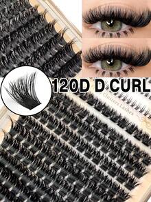 Sibeuna 215pcs Lower Lashes + 120D Cluster Lashes, Thick Dramatic Makeup Effect, Suitable For Beginners, Easy To Use, Portable Lash Clusters - D - View 4