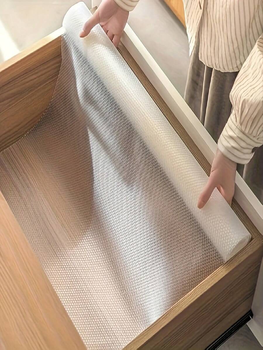1 Roll Cabinet Liner, Suitable For Cabinets, Drawers, Refrigerators, Easy To Clean, Waterproof, Oil-Proof, Moisture-Proof, Dust-Proof; Can Be Used As Kitchen Countertop Mat, Furniture Cabinet Drawer Storage Liner, Home Decor Mat, Party And Christmas Storage Protection Mat - Multicolor - View 1