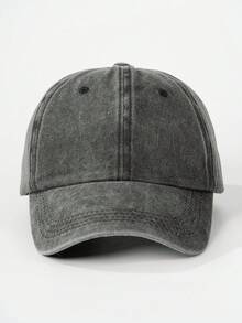 1pc Unisex Vintage Curved Brim Washed Baseball Cap, Solid Color Design, Simple Daily Versatile Item - Multicolor - View 13