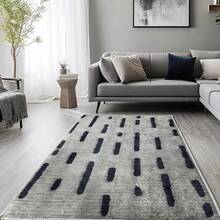 Digital Print Non-Slip Washable Runner Rug/Area Rug, Living Room Rug, Modern Design, Modern, Scandinavian, Bohemian And Classic Style, 100% Polyester, Made In Turkey - Grey - View 6
