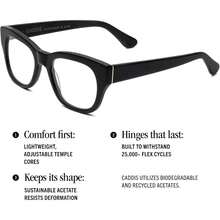 Gafas de Lectura Unisex CADDIS Miklos con Aumento - Negro Mate - Ver 2