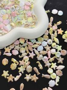 New Hot Stamping Solid Color Gradient Ocean Series With Perforated Bead Patches, Handmade DIY Accessories, Phone Cases, Shoes, Accessories, Materials - Multicolor - View 8