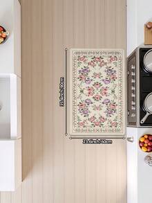 DAJIANG 1pc Floral Shaped Vintage Rug, Kitchen Rug, Hallway Rug, Suitable For Bathroom, Kitchen, Outdoor, Indoor, Hallway, Bedroom, Living Room, Bedside Mat, Machine Washable Easy To Clean, Non-Slip Entryway Mat, Bedroom Bathroom Decorative Rug - Multicolor - View 13
