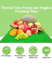 3PCS Green/Blue Refrigerator Drawer Liners, Prolong The Freshness Of Fruits And Vegetables Fridge Cooling Shelf Extenders, Kitchen Organization Tools For Refrigerators, Anti-Mold Filter Mesh Nets As Household Kitchen Utensils - 3pcs - View 3