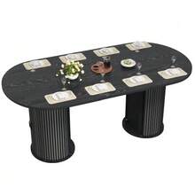 Extendable Dining Table, Versatile Kitchen Table With Metal Handles, Space-Saving For Small Spaces, Multifunctional Table, Hidden Storage, Dark Brown, 149.8-189.7 Cm - 黑色 - 查看 4