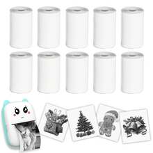 3Rolls Thermal Sticker Paper 57X30MM For Most Inkless Pocket Printers |Sticker Paper. Compatible PeriPage A6, Vretti TP6S And Most Inkless Portable Printers, Clear Thermal Prints - View 1