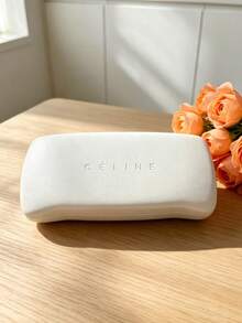 1pc Eyeglasses Case Luxury Hard Shell Fashion Glasses Box Protective Eyewear Storage Designer Accessory For Women Perfect Gift For Her CELINE-GIFT-19 - White - View 4