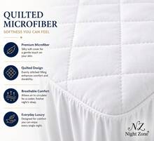 Microfiber Quilted Mattress Protector 30 Cm Deep Fitted Elasticated All Bed Size Mattress Cover - White - View 3