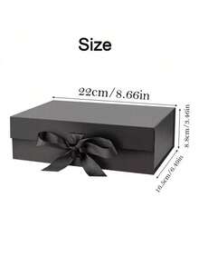 1pc Personalized Photo & Text Gift Box With Lid And Ribbon, Wedding Gift Box, Magnetic Decorative Foldable Proposal Keepsake Storage Box - Multicolor - View 8
