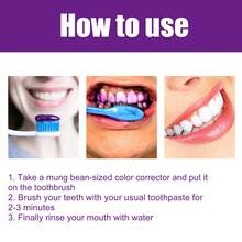 La pasta de dientes blanqueadora morada West&Month limpia las manchas dentales, elimina el mal aliento, protege las encías y blanquea los dientes. I92A - 1 - Ver 6