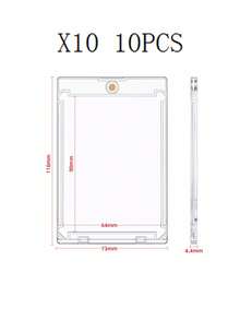 10pcs Collectible Display Transparent Acrylic Magnetic Card Holders - Ultra-Strong Protection 35pt Trading Card Display Boxes, Suitable For Baseball, Football, Sports Game Cards, Scratch-Resistant, Easy-To-Assemble Storage Solution - Multicolor - View 15