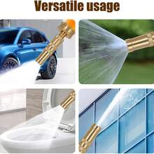 Brass Adjustable Twist Nozzle Multi-Mode Water Spray Head, Multi-Layer Knurled Twist Adjustment Structure, Packed With 4 Extra Sealing Gaskets For Quick Replacement, Standard Thread Interface Compatible For Stable Water Output - Sets - View 10