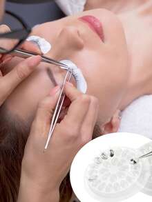 100/50/5PCS Baseless Flower-Shaped Disc Adhesive For Eyelash Application. Drop-Shaped Disc Adhesive For Eyelash Application. Flower-Shaped Disc Adhesive Pad For Eyelash Application. Eyelash Application Tools Are Easy To Operate And Very User-Friendly - Multicolor - View 7