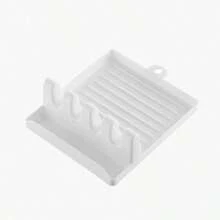 1pc Multi-Function Pot Lid/Spoon Holder, Spoon Rack, Multi-Purpose Utensil Holder, Spoon Rack, Pot Lid Rack, Spatula Rack, Restaurant Kitchen Utensil Rack (Plastic Material, Non-Silicone Material), Kitchen Essentials, Kitchen Storage - Multicolor - View 13