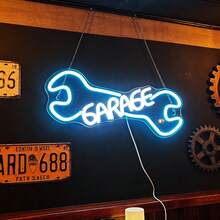 1pc Neon Sign Low Voltage Soft Glow LED Silicone With USB Switch Cable, Car Check Engine Style Yellow Engine Shape Ambient Light Decor For Auto Repair Shop Garage Bedroom Game Room - Multi-color light - View 5