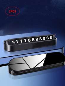 1pc Car-Shaped Temporary Parking Card Phone Number Card Parking Lot Parking Card Car Accessories - Multicolor - View 8