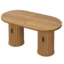 Extendable Dining Table, Versatile Kitchen Table With Metal Handles, Space-Saving For Small Spaces, Multifunctional Table, Hidden Storage, Dark Brown, 149.8-189.7 Cm - 深棕色 - 查看 10
