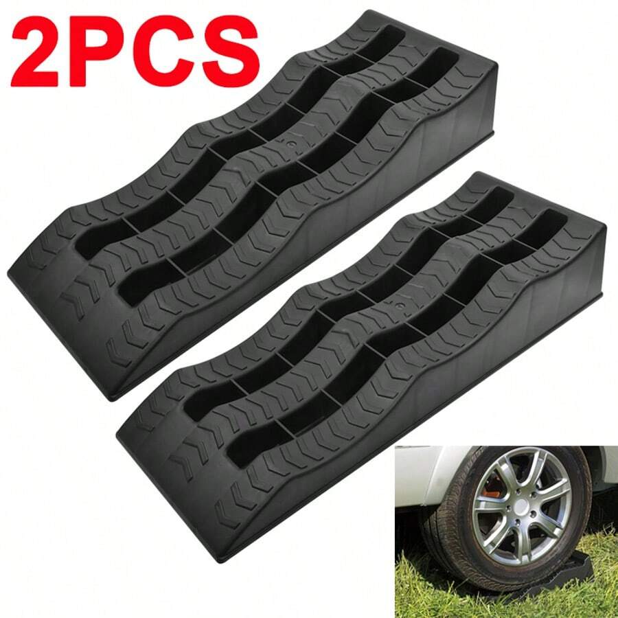 2Pcs Motorhome Caravan Levelling Ramps Level On Blocks 5T 3 Step Heavy Duty RV Camper - 2Pcs - View 1