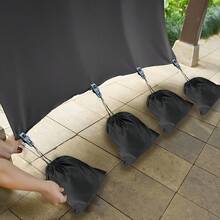 6-Piece/12-Piece Set Heavy-Duty Windproof Outdoor Curtain Accessories Outdoor Curtain Weights, Windproof Curtain Weights Weight Bags + Clips Suitable For Arches, Patios, Gazebos, Backyards, Porches, Pavilions, Solid Curtain Weights - Multicolor - View 1