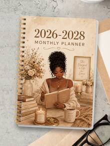 Trees 2026–2028 24-Month Planner, 1/2 Year Weekly And Monthly Calendar With Monthly Overview And Notes, Suitable For Improving Efficiency, Appointment Management And Goal Setting, Back To School Supplies, Office Desk Accessories - Multicolor - View 7