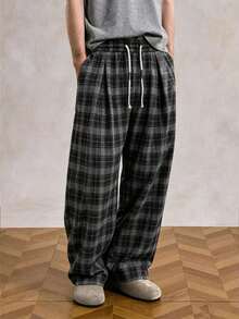 Vaulklash Men's Casual Loose Straight Leg Fashion Long Pants, Spring/Autumn - Black - View 4