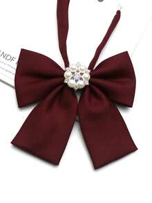 1pc Square Collar Bow Tie Suitable For Shirts, College Style, Daily, Party, Gift, Streetwear - Multicolor - View 5