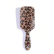 1pc Cute Cow Print Portable Mini Folding Air Cushion Massage Comb, Leopard Print Comb Set, Handle Style Comb, Zebra Print Air Cushion Comb - Multicolor - View 8