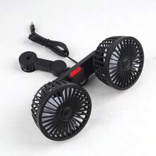 360° Rotating Dual-Head Car Backseat Fan, 3-Speed Adjustment, USB Powered Car Cooling Fan, Suitable For Cars, Trucks, USB Powered High-Strength Cooling Fan For Backseat - Dual-head Fan - View 12