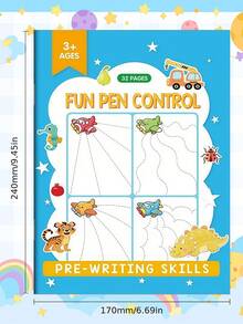 1pc Fun Control Pen Children's Notebook, Clear Patterns, Logical Thinking Training Book, Whole Brain Development Connecting Line Drawing Book, Educational Enlightenment Cognitive Early Education Book, Suitable For Home, School And Other Scenes, Back To School Season Essential, Holiday Birthday Party New Year Gift First Choice - Multicolor - View 9