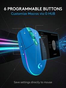 Logitech Mouse Gaming Berkabel G102, Desain Mekanik Ringan, Efek Pencahayaan RGB, Portabel, Desain Klasik, Genggaman Nyaman, Cocok untuk Tangan Ukuran Kecil hingga Sedang - View 5