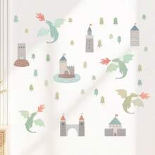 1set Dragon Wall Stickers, Self-Adhesive Paper, Suitable For Home Decoration, Room Decoration, Wall Decoration, PVC Waterproof Material, Removable - Self-adhesive - View 4