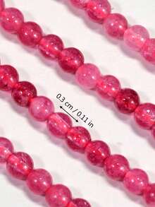 Yumfeel 38cm/Strand 3mm Natural Purple-Red Quartz Round Beads, Suitable For DIY Necklaces And Rings, Approx. 110-120 Beads, Jewelry Making Materials - Fuchsia Quartz - View 3