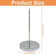 Stainless Steel Bill Fork,,2 Pcs Desk Receipt Fork With Tip Cap, 5.5 Inch Spike Holder, For Restaurant, Home, Office Organization - Silver - View 3