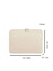 筆電保護套 純色極簡奢華多尺寸 筆電平板收納袋 電腦包 11"/13"/15" 豹紋天鵝絨休閒中性平板保護內套 小包文件袋 筆電內套 電腦攜行包 相容 iPad Air 4 5 Pro 防震保護套 - 白色 - 查看 4