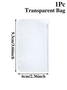 1pc A6 Transparent Loose-Leaf Binder, Transparent Daisy Pattern 6-Ring Loose-Leaf Notebook Cover, Snap-Closure Loose-Leaf Folder With Zipper Pocket And Snap Closure 6-Ring Loose-Leaf Binder, PVC Document Protector, Minimalist Practical Folder And Envelope, Office Document Storage, Photo/Card Storage, Scrapbook, Receipt/Ticket Organizer, Notebook Cover, Back To School Supplies, Office Supplies, Library Supplies, Learning Supplies, DIY Manual, Sticker Collection, Planner Supplies, Graduation Gift - Transparent - View 8